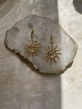 Load image into Gallery viewer, Spiral Sun Hoop Earring Gold