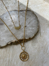 Load image into Gallery viewer, Radiant Sun & Sun Wheel Necklace Gold - Stack