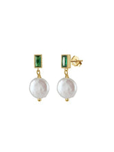 Load image into Gallery viewer, Esmerelda Pearl Stud Earring Gold