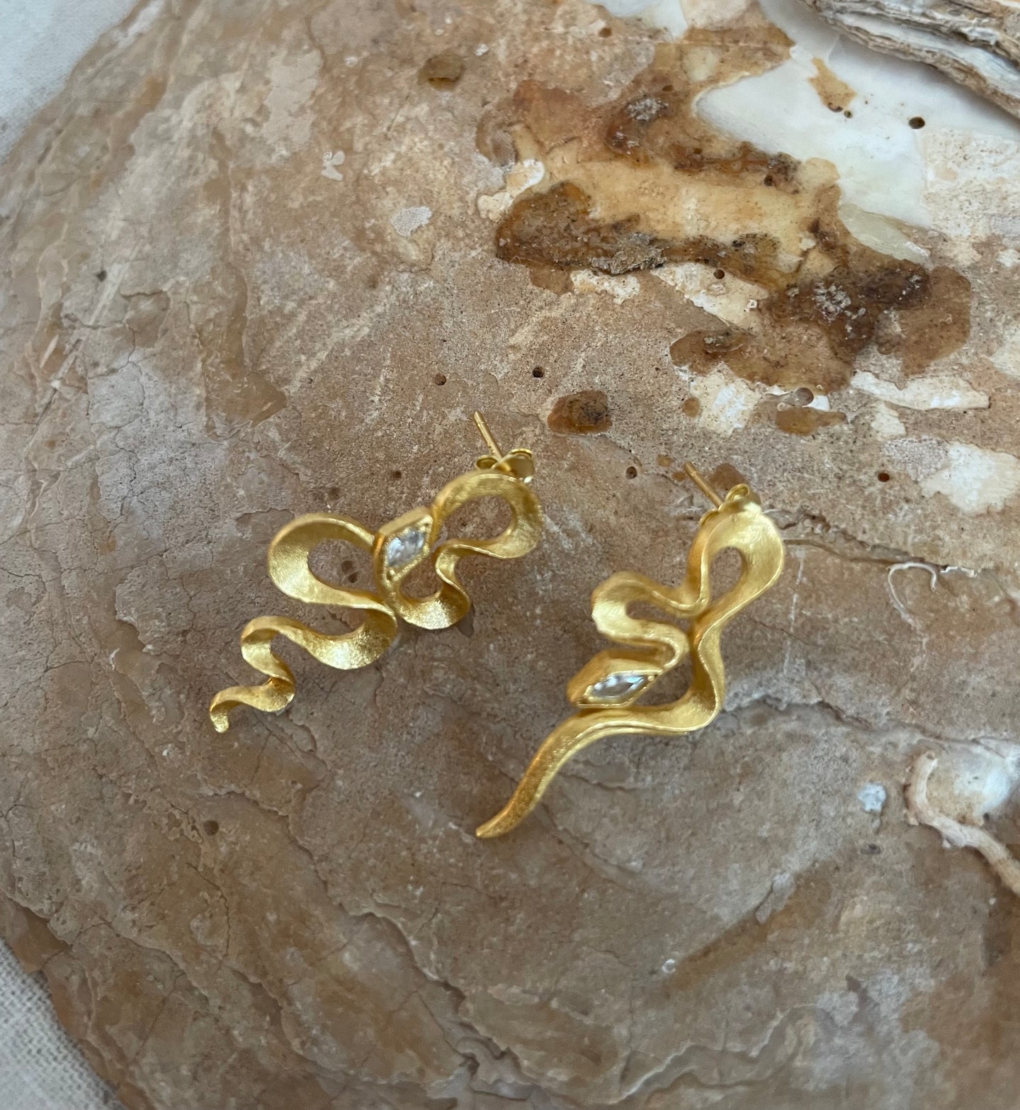 Camila Snake Stud Earring Gold