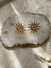 Load image into Gallery viewer, Spiral Sun Stud Earring Gold
