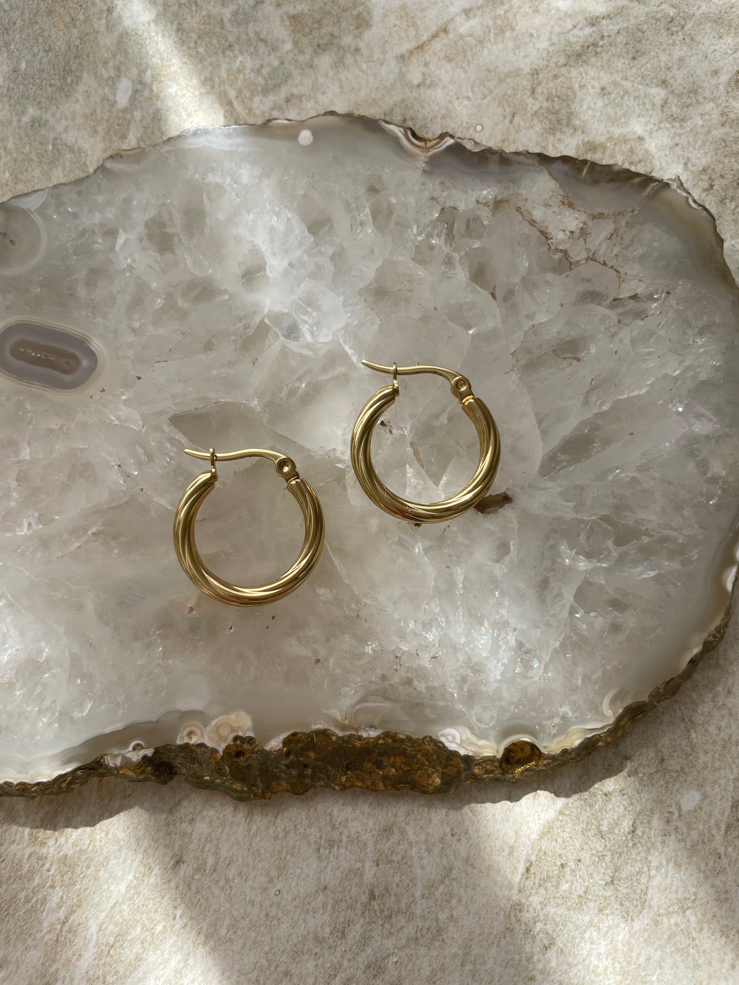 Chloe Twisted Hoop Earring Small Gold