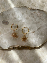Load image into Gallery viewer, Sun Hoop Earring Gold
