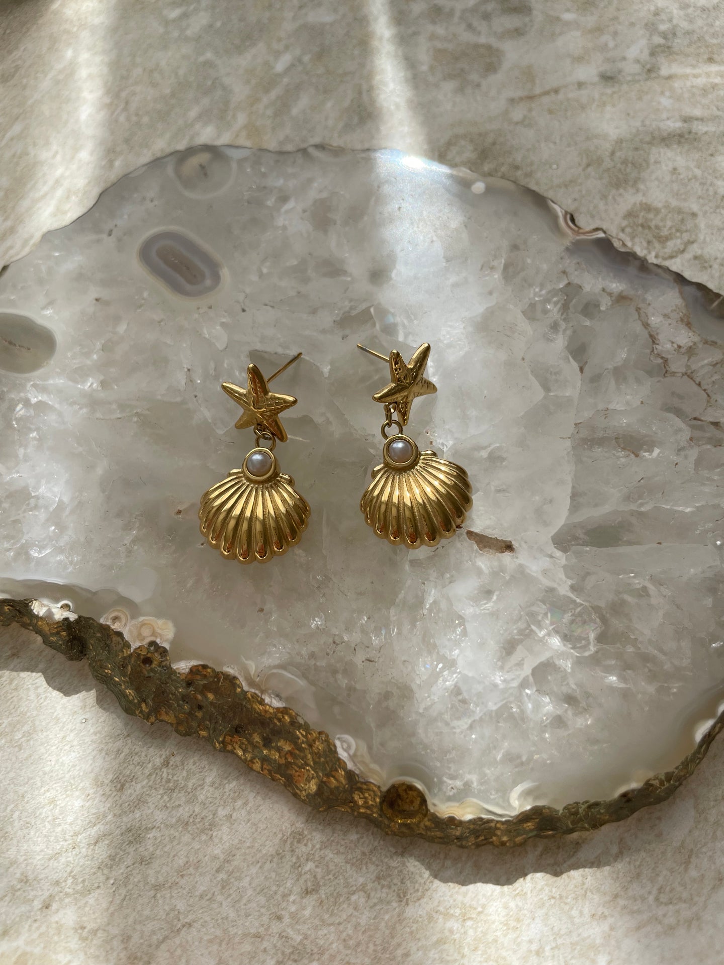 Naia Ocean Stud Earring Gold