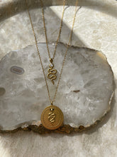 Load image into Gallery viewer, Snake Coin Necklace Gold
