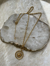 Load image into Gallery viewer, Sun Wheel Necklace Gold
