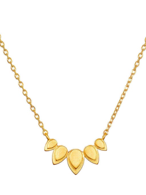 Lotus Petal Necklace Gold