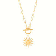 Load image into Gallery viewer, Sun Toggle Chain Necklace Gold
